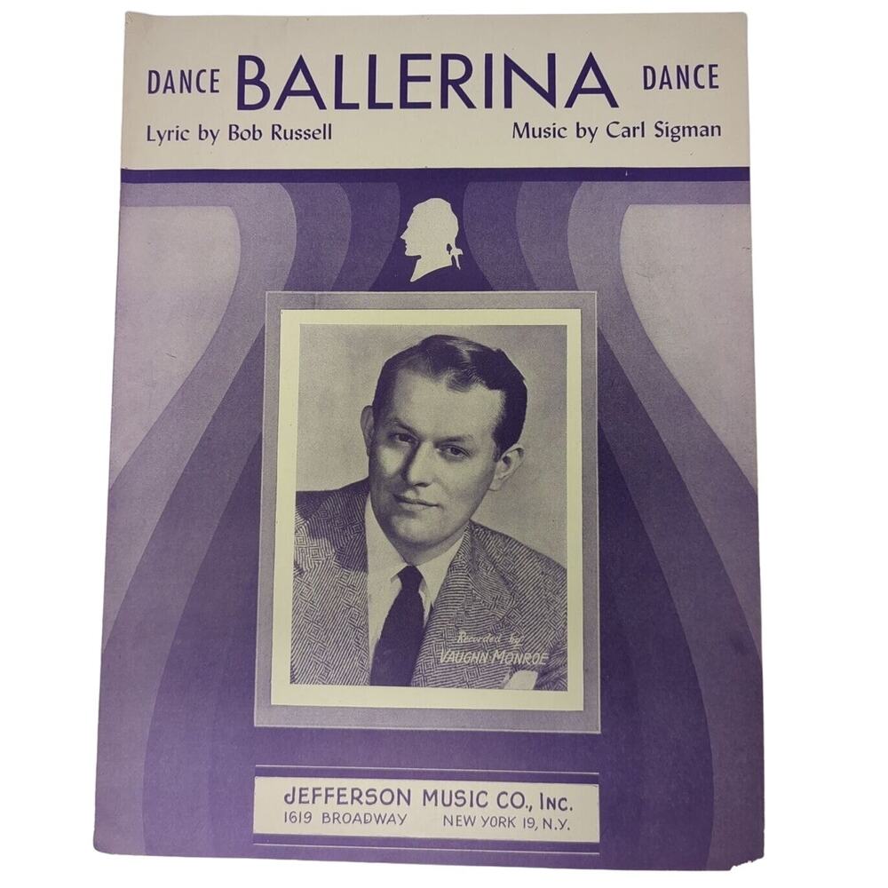 1947 Ballerina‎ Dance Sheet Music Dance Carl Sigman